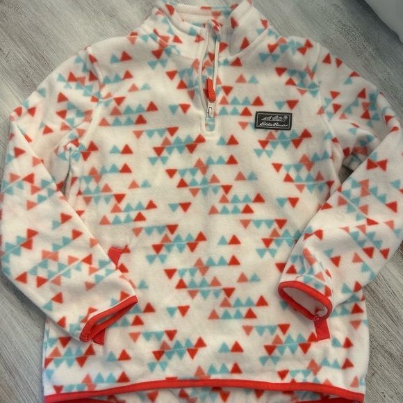 Youth Fleece Pullover with Triangle Pattern - Picture 2 of 3